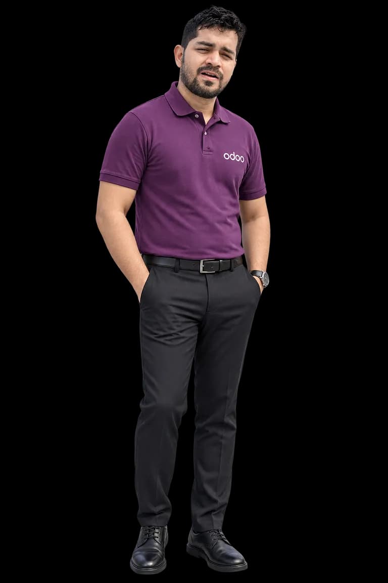 Md Asiqur Rahman wearing an Odoo shirt